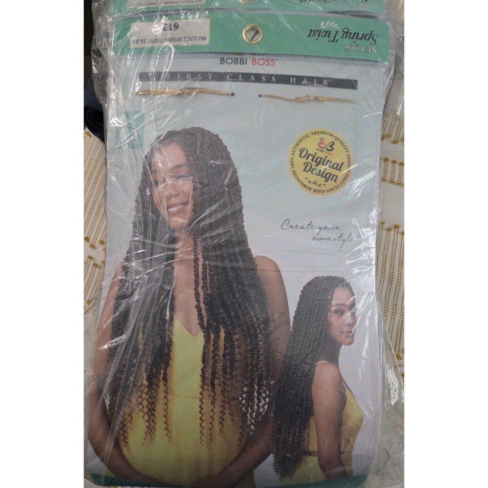Bobbi Boss Crochet Braid NU LOCS SPRING TWIST 26" 2X 6-Pack 613 Blonde
